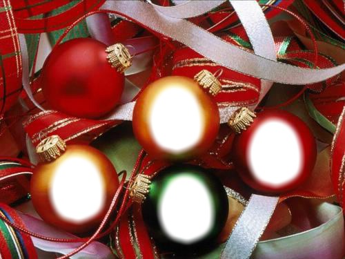 Navidad bolas:) Photo frame effect
