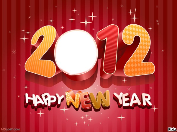 happy new year 2012 Photo frame effect