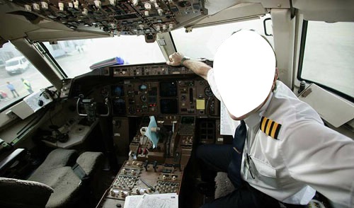 Piloto de avion Fotomontaža