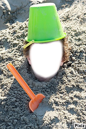 dans le sable Fotomontažas