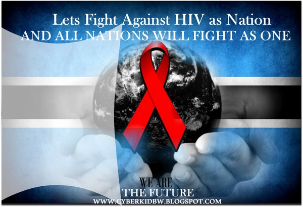 Botswana Fight Against HIV Fotomontaggio