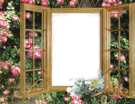 Fenêtre fleurie Photomontage