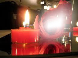 rosa e candela Fotomontáž