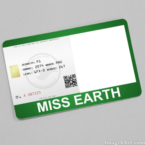 Miss Earth Card Фотомонтаж