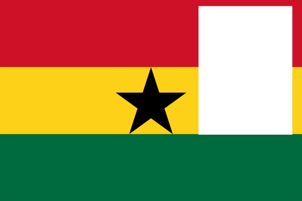 Ghana flag 1 Photo frame effect