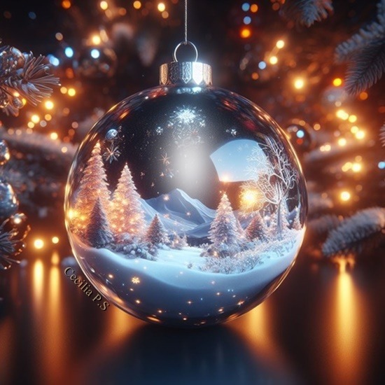 Cc Esfera de Navidad Montaje fotografico