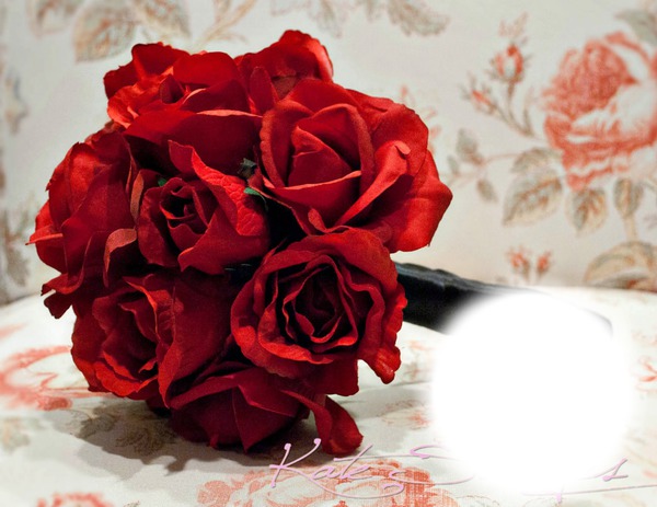 Bouquet de roses Fotomontasje