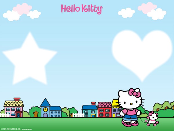 hello kitty 2 cadre Photo frame effect