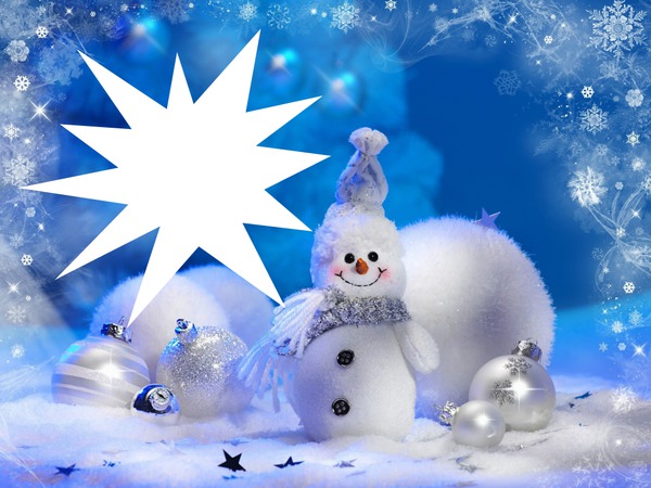 petit bonhomme de neige Фотомонтажа