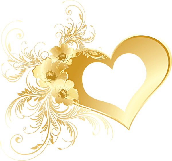 gold coeur Montage photo