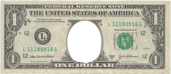 Billet 1 Dollard Fotomontáž
