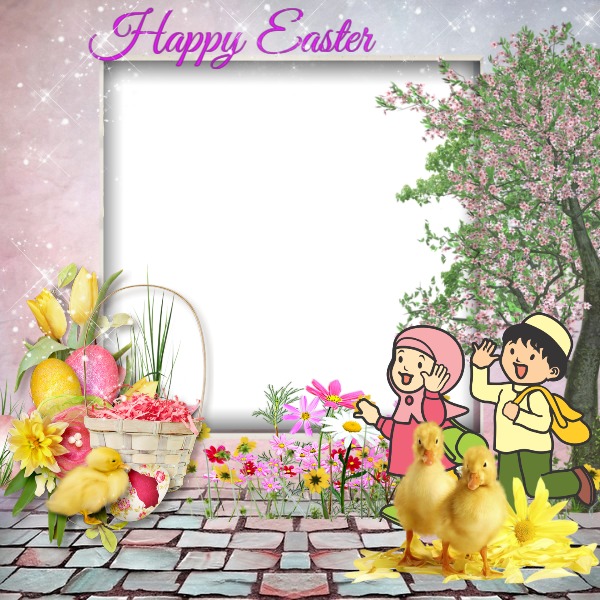 Happy Easter Photo frame effect