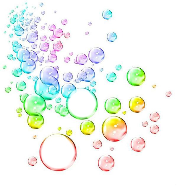 bulles multicolores フォトモンタージュ