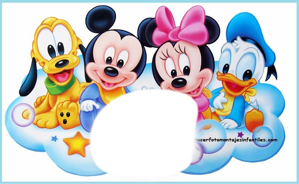 Mickey y Minnie Bebe Fotomontage
