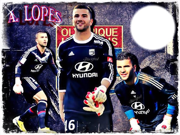 foot Lyon Anthony Lopes officiel Montage photo
