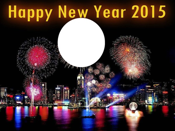 Happy new year 2015 Photo frame effect