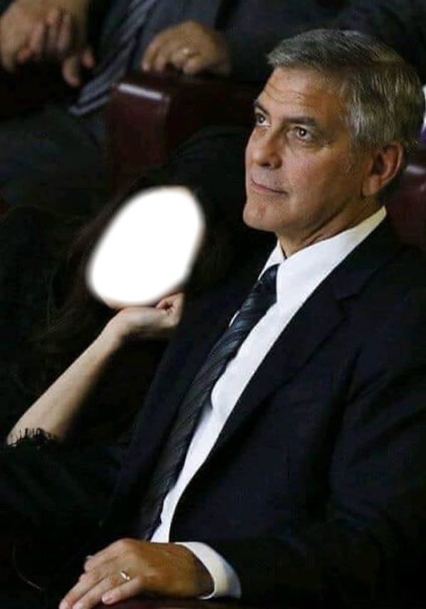 georges clooney Photo frame effect