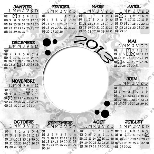 calendrier 2013 (1) Φωτομοντάζ