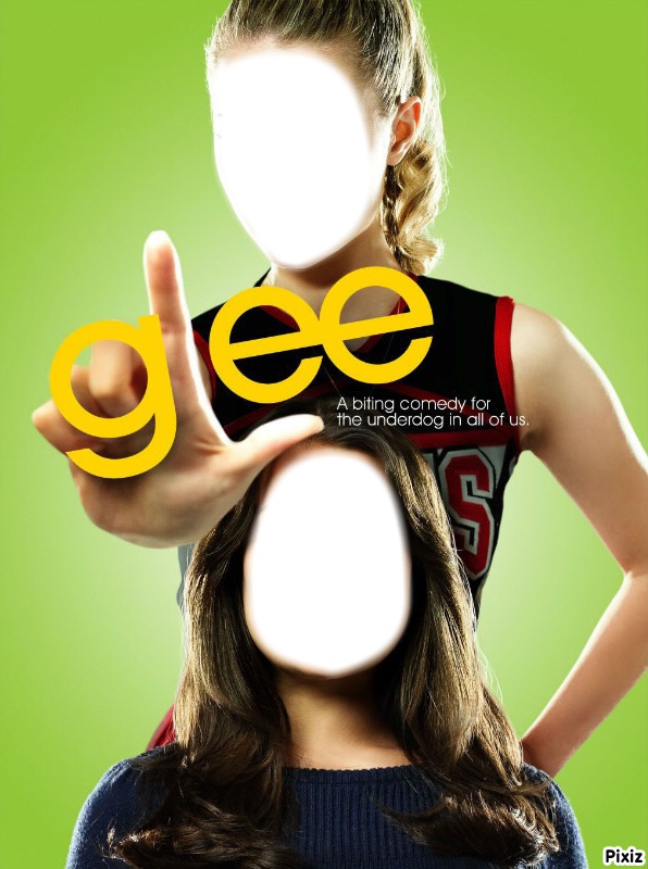 Glee Quinn et Rachel Visage Photo frame effect