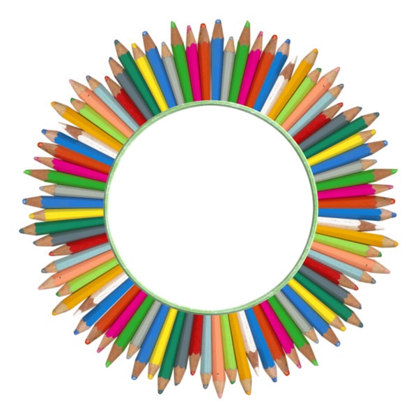 les crayons de couleurs Photo frame effect