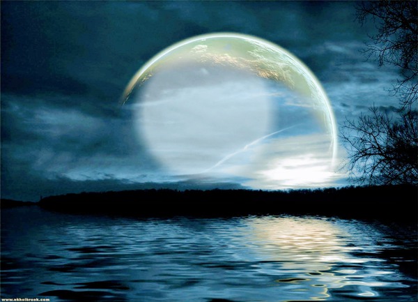 Luz da lua / Moonlight / Clair de lune Fotomontaggio