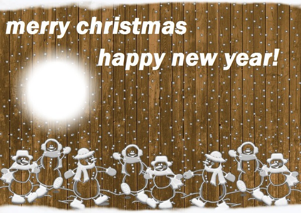 merry christmas happy new year Photo frame effect
