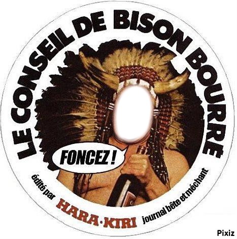 bison bourre フォトモンタージュ