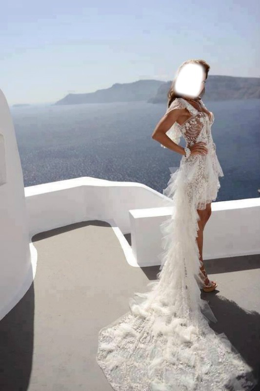 robe blanche ocean Fotomontagem
