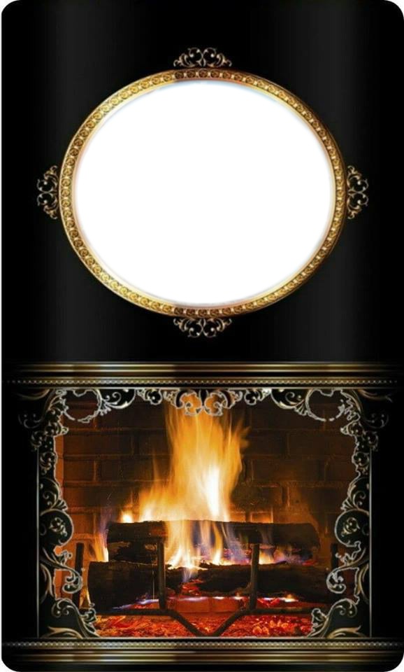 fire place Photo frame effect