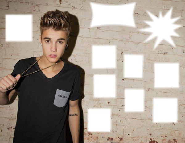 Justin et ses étoile Fotomontage
