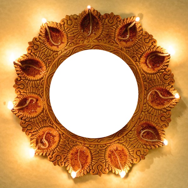 Diwali fény kör Fotomontage