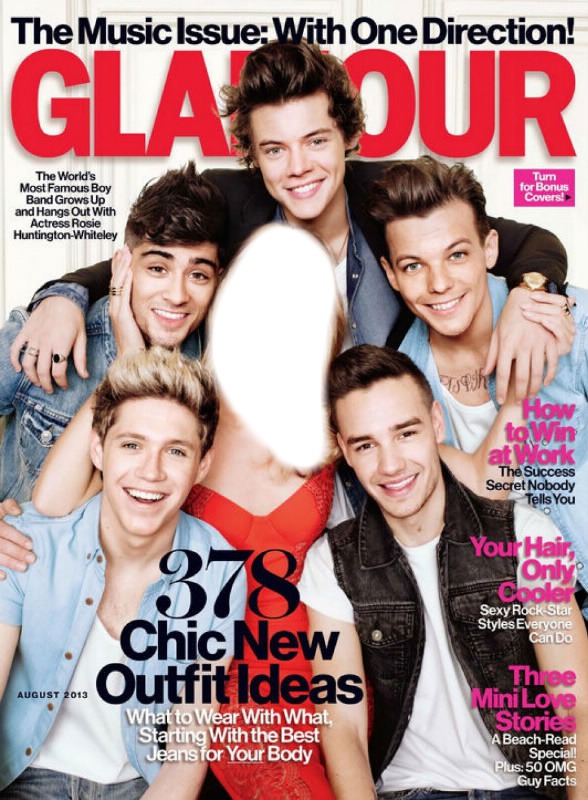 Cathalogue Glamour One Direction Montaje fotografico