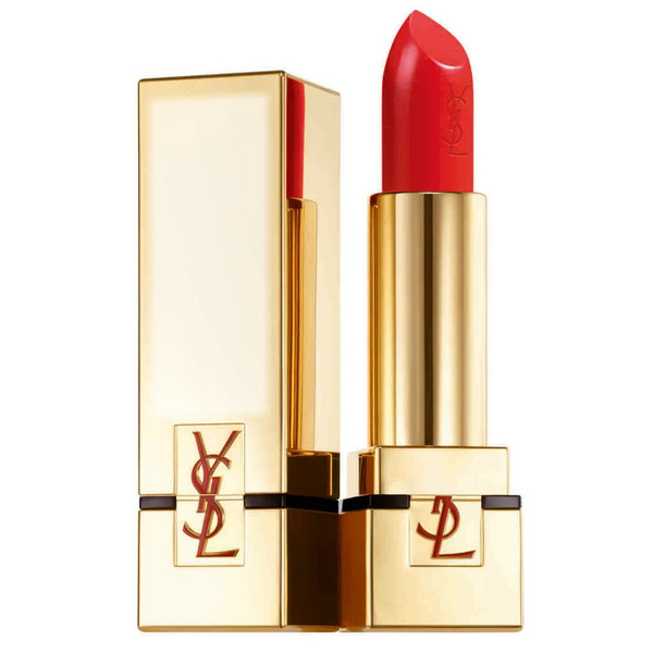 Yves Saint Laurent Rouge Pur Couture Lipstick in Fire Red Fotómontázs