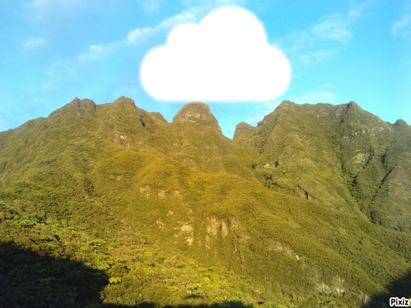 montagne de la Réunion フォトモンタージュ