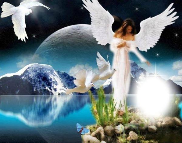 white angel Photomontage