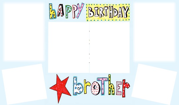 happy birthay brother Photo frame effect