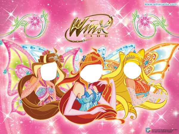 winx bloom stella and flora Photo frame effect