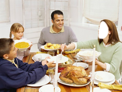 diner en famille Photomontage