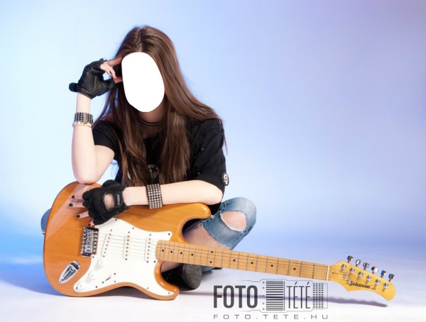 Rock lány Fotomontaža