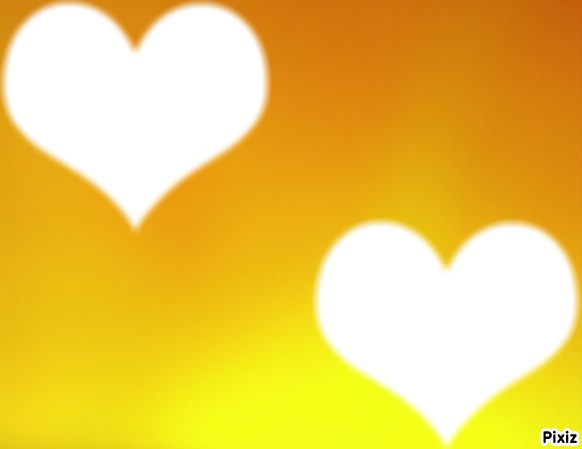 coeur jaune Fotomontage
