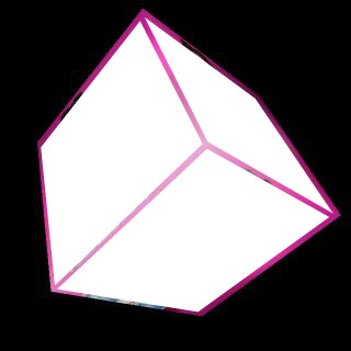 Cubo rosado Photo frame effect
