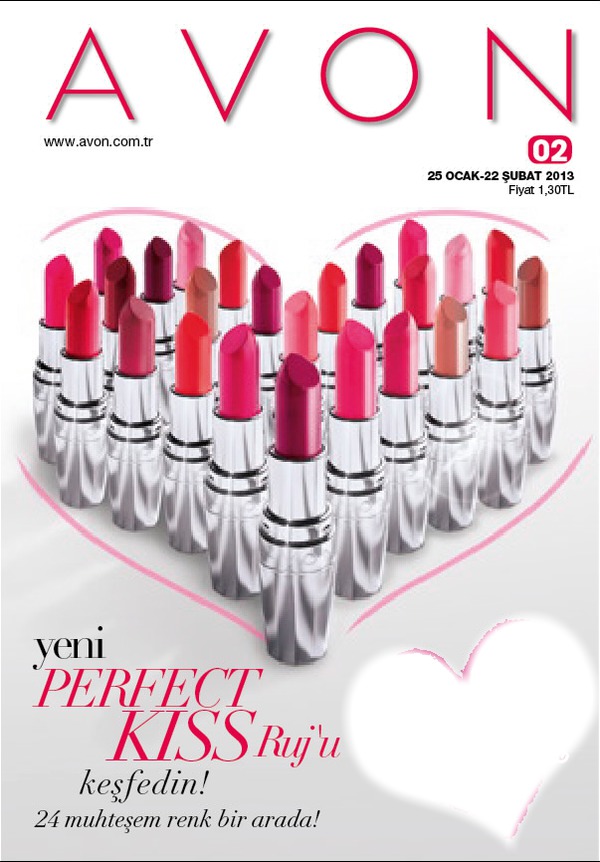 Avon Katalog 2013 Perfect Kiss Ruj Fotomontáž