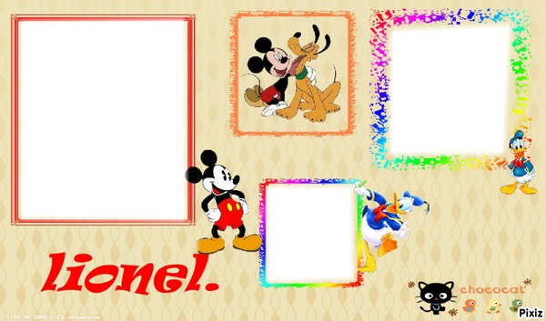 micky y donald Photo frame effect