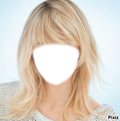 Blonde raide Fotomontage