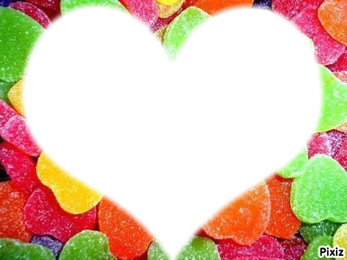 coeur de bonbons Fotomontage