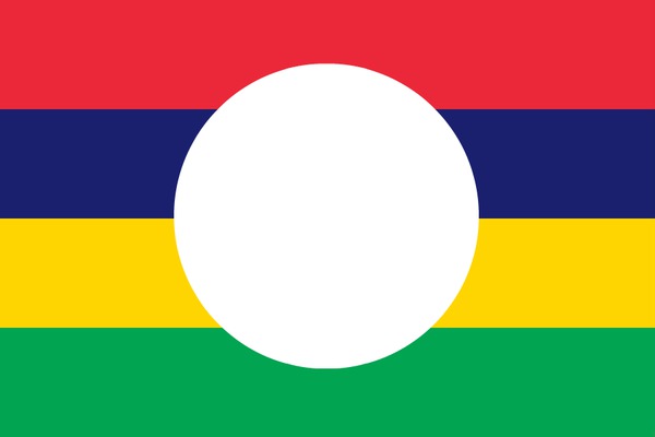 Mauritius flag Photo frame effect