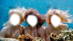 Your friends & You are a mermaids ! :O Photo frame effect