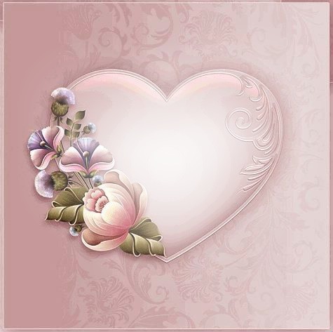 heart and rose Photo frame effect