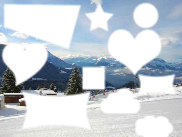 Suisse-Leysin Photo frame effect