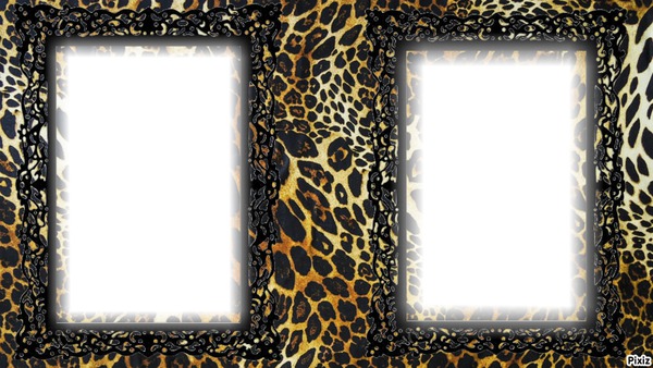 cadre leopard Fotomontaža